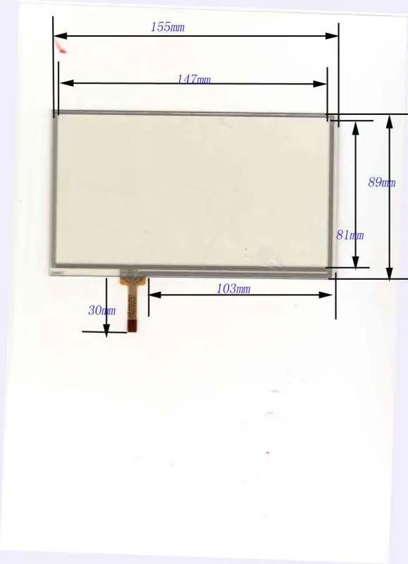 

ZhiYuSun POST 6.5 inch touch screen digital player handwriting screen outer periphery dimension 155*89 General touch screen