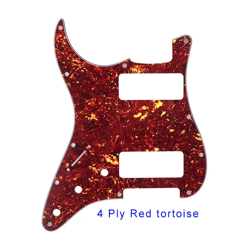 Pleroo Guitar Accessories Left Handed Pickguards 11 Hole For Standard ST HH Strat Guitar With P90 Humbucker Scratch Plate