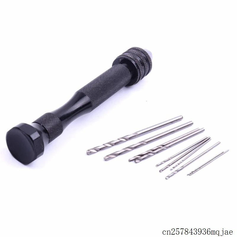 

50Sets Twist Drill Bit Micro Hand Drills With Keyless Chuck Woodworking Drilling Rotary Tools Aluminum Alloy