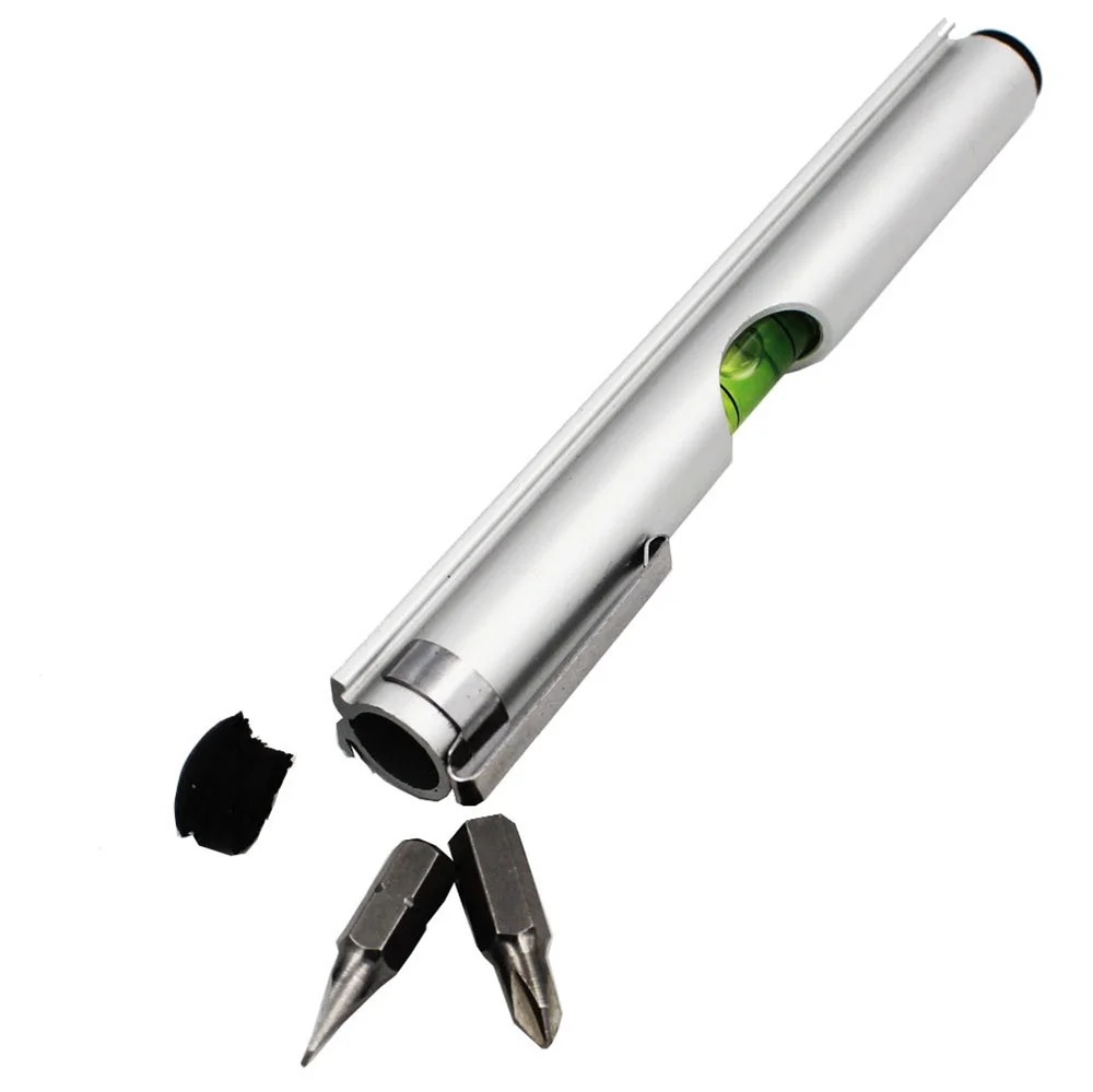 HACCURY Mini Pen Level Bubble Spirit Level with Magnetic screwdriver