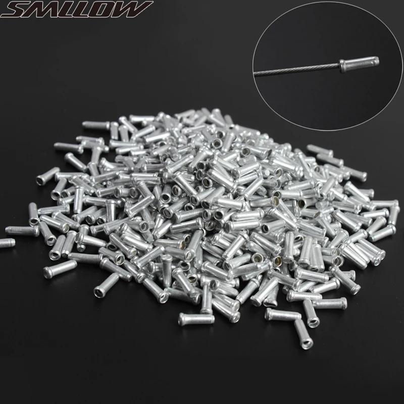 30 Pcs/Lot Aluminum Alloy MTB Bike Bicycle Brake Cable Tips Crimps Bicycles Derailleur Shift End Caps Core Inner Wire Ferrules