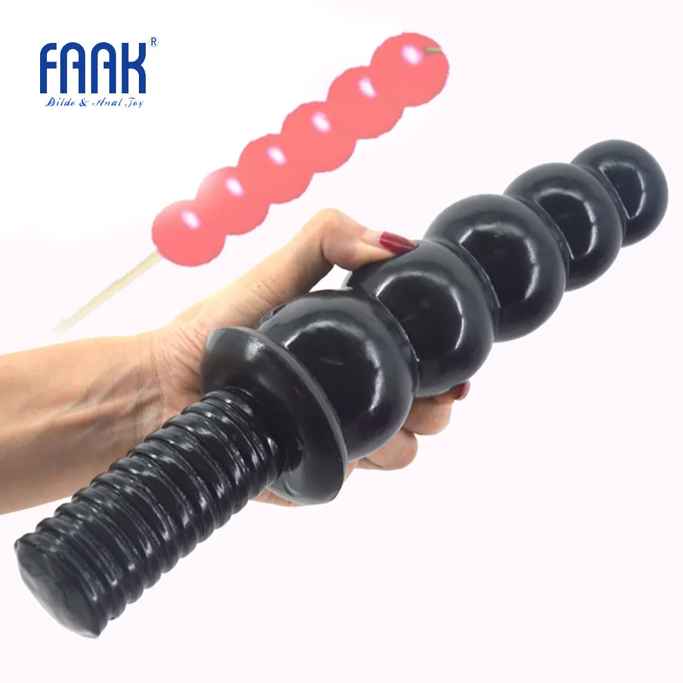 

FAAK anal sex toys beads dildo big dong anal plug screw handle butt plug huge penis 2.36" thick 11.2"long dick anal dildo