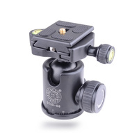 2 in 1 Aluminum Tripod Ball Head With Quick Release Plate & Two levels Max Load 6KG For Benro Manfrotto Q999S Tripod Head