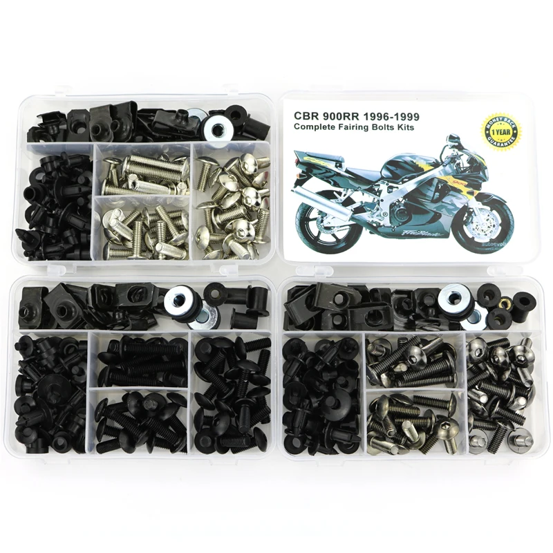 Fit For Honda CBR 900RR 1996 1997 1998 1999 Motorcycle Covering Full Fairing Bolts Kit Bodywork Screws Nuts Fairing Clips