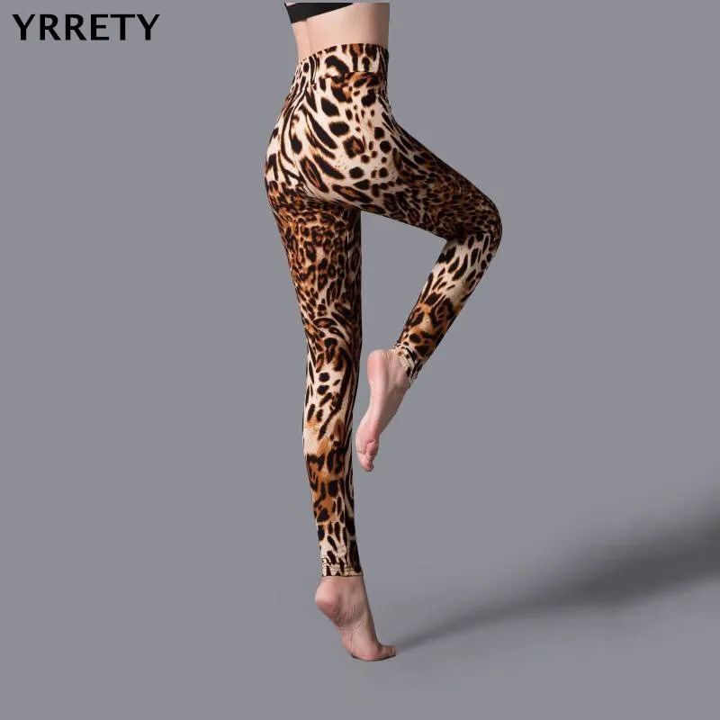 YRRETY Casual Leopard Print High Waist Leggings Summer 2022 Women Trousers Stretch Pants Leggings Fashion Elastic Skinny Pants