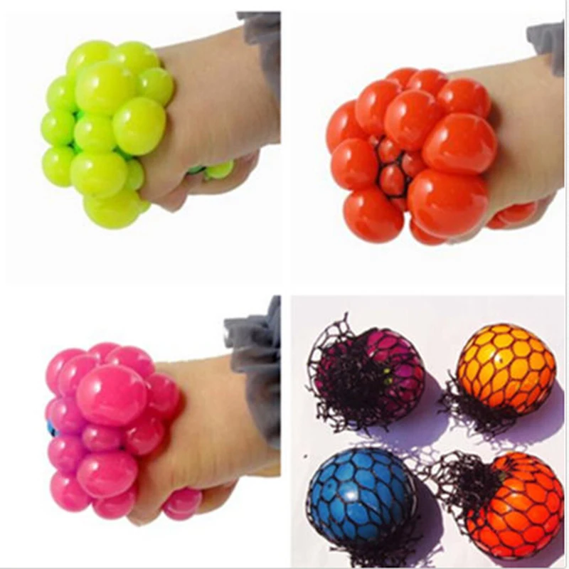 Funny toys5CM Antistress Face Reliever Grape Ball Autism Mood Squeeze Relief Healthy Toys Funny Geek Gadget for Halloween Jokes