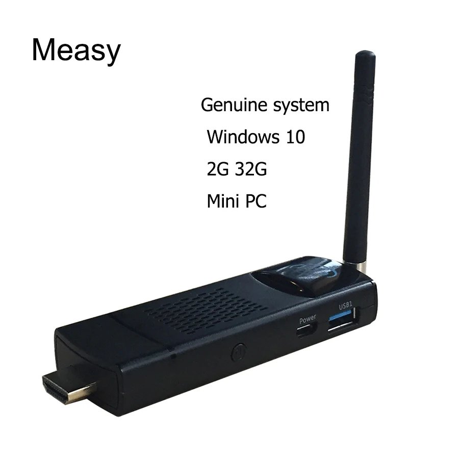 Measy T8C Windows 10 OS Z8300 4 Cores 1.84GHz Mini PC 2G 32G H.265 1080P HD TV Stick Media Streaming Player Mini Smart TV Dongle