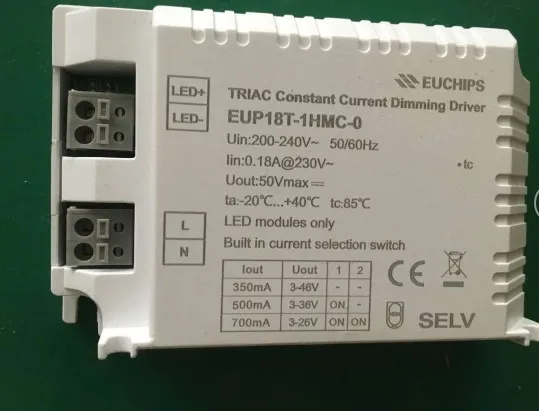 

Free Shipping 18W EUP18T-MC-0 Silicon controlled multi stage constant current dimming power supply current dialing code optional