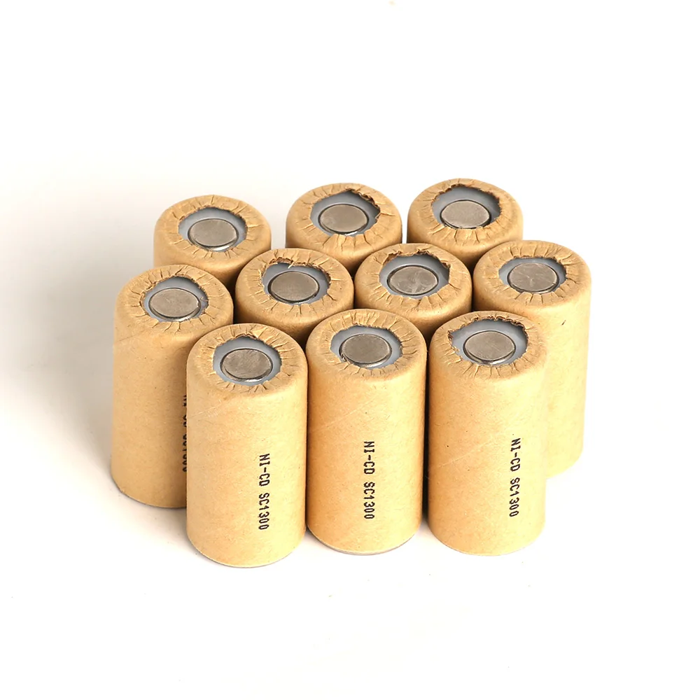 SC1.3Ah 1300mAh 12pcs NI-cd Power Cell,rechargeable battery,power tool battery cell,discharge rate 10C,tool battery