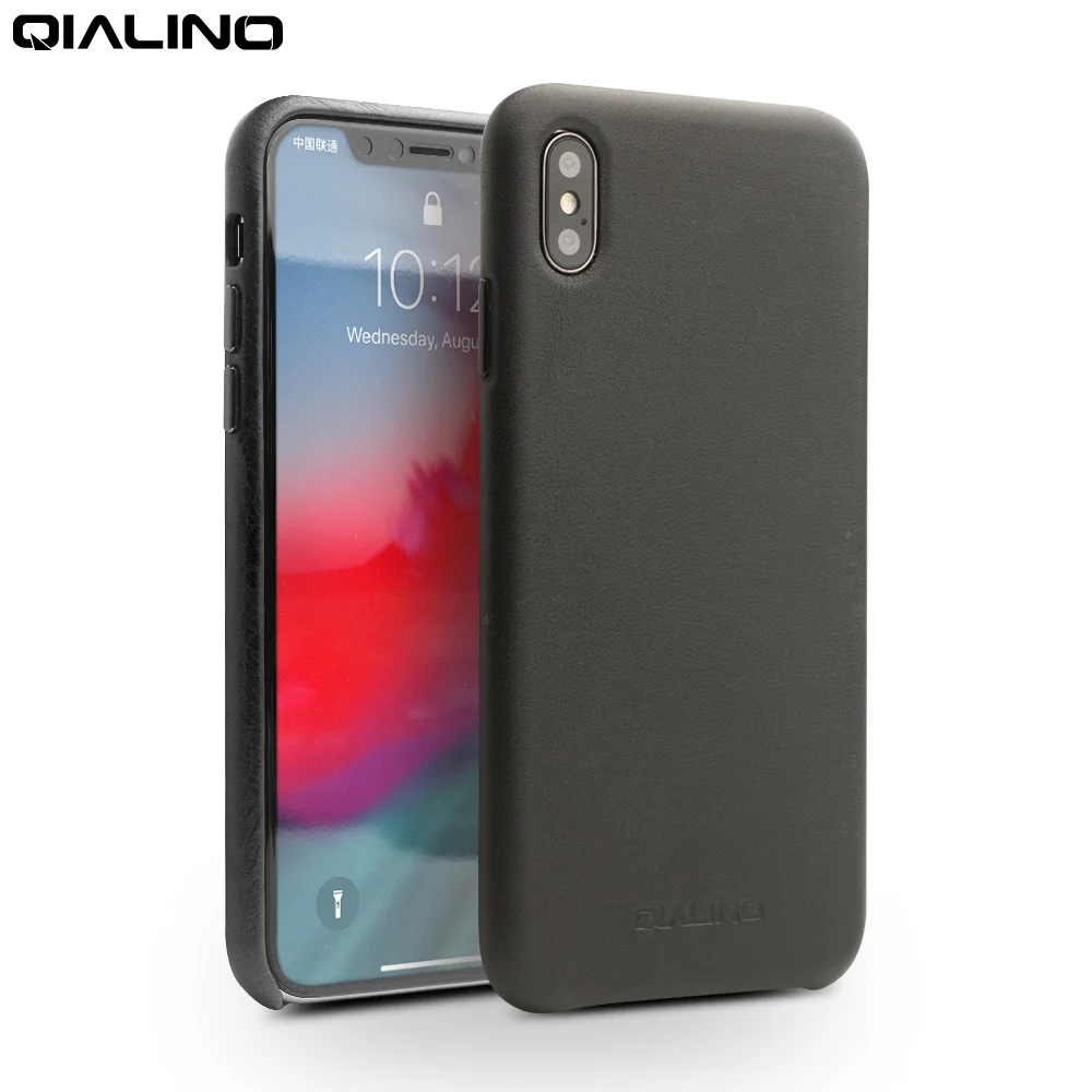 QIALINO Genuine Leather Phone Case for Apple for iPhone 11 Pro XR XS X XS Max 7 8 Plus SE2 2020 Fashion Luxury Ultra Thin Cover