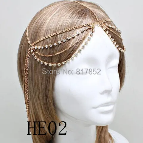 New Arrival Women Fashion Styles Gold or Silver Chains Hair Chains Jewelry