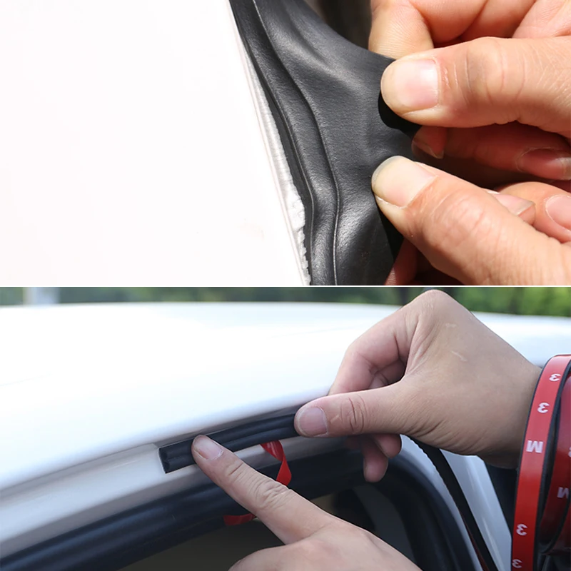 Car-styling 2Meter B Z P D Type Car Rubber Seal Sound Insulation Weatherstrip Edge Trim Noise Insulation Car Door Sealing Strip