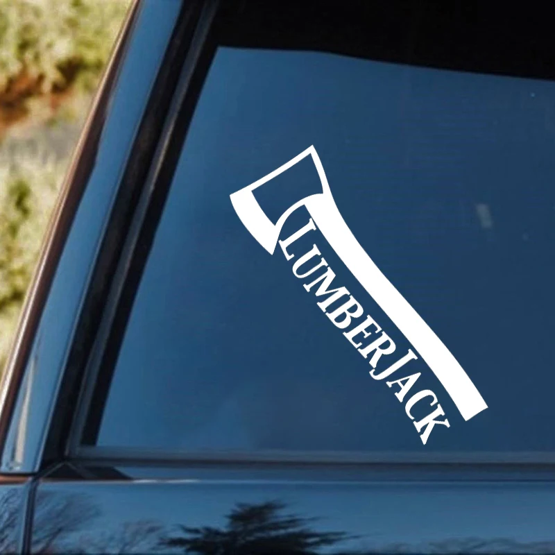 مصد نافذة السيارة الخشبي على شكل فأس، ملحقات الدراجة النارية، ملصق مضاد للماء للسيارة من الفينيل #4