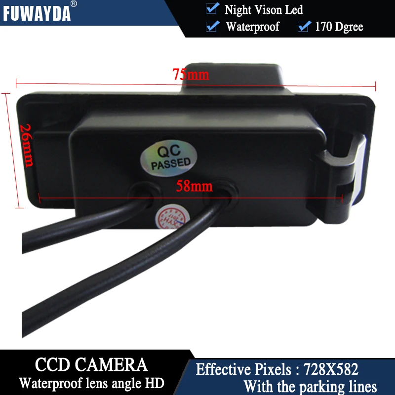 FUWAYDA Car Rear View Camera for Nissan QASHQAI X-TRAIL Geniss Citroen C-Triomphe Pathfinder + 4.3 Inch  rearview Mirror Monitor