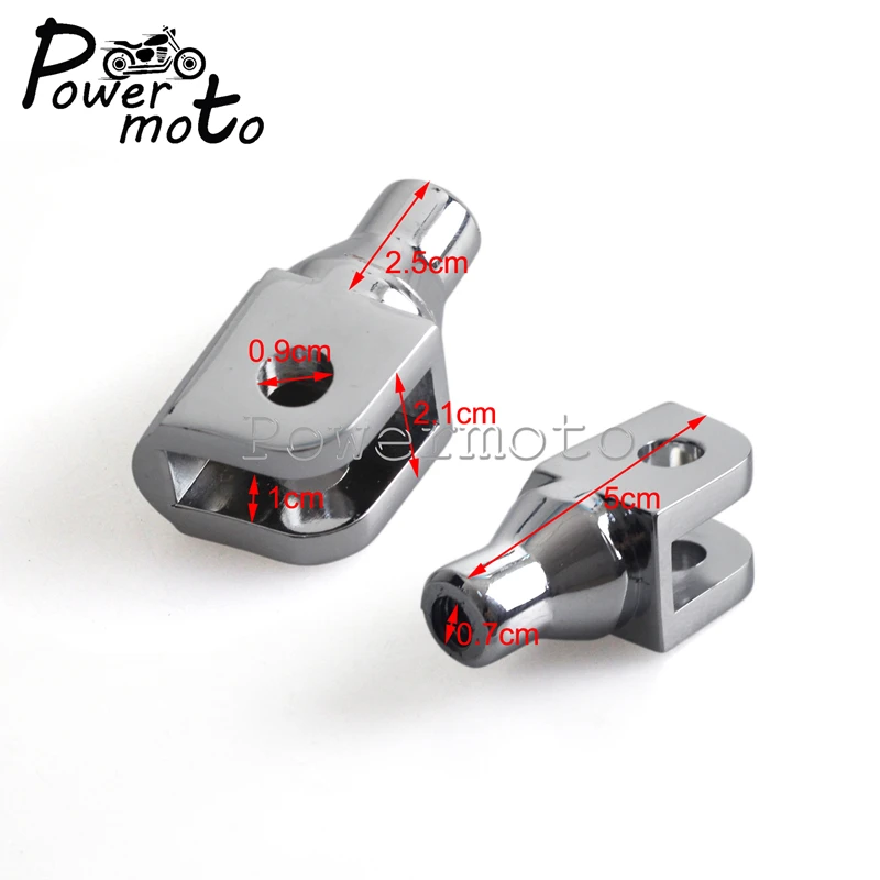 Chrome Motorcycle Aluminum Footpeg Adjusters Footrest Adapter For Honda GL1800 Suzuki Boulevard M50 M90 M109R Volusia 800