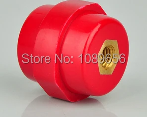 5PCS Diameter 8mm Red Resin Enhanced Water Resistant Busbar Support Insulator SM-30