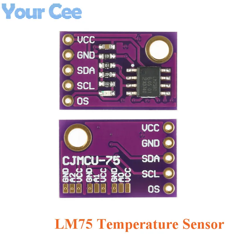 LM75 Temperature Sensor High Speed I2C IIC Interface High Precision CJMCU-75 Module