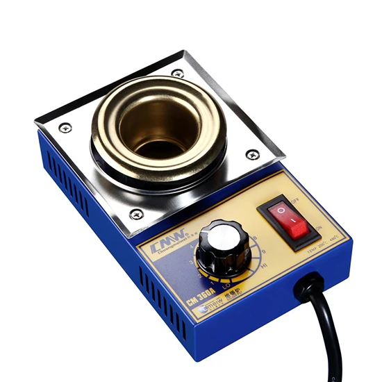 

CM Round Shape High Temperature Soldering Pot 200-480℃ Lead Free Solder Pot Mini Molten Solder Furnace Tin Melting Pot 220V 110V