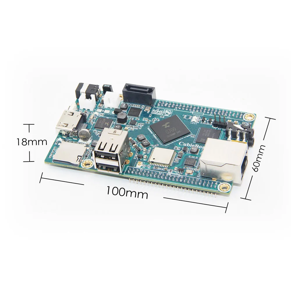 Imagem -03 - Ações Soc S700 Arm Cortex-a53 Quad-core 2g lp Ddr3 8g Emmc Placa de Desenvolvimento Android Linux Open Source Cubieboard7