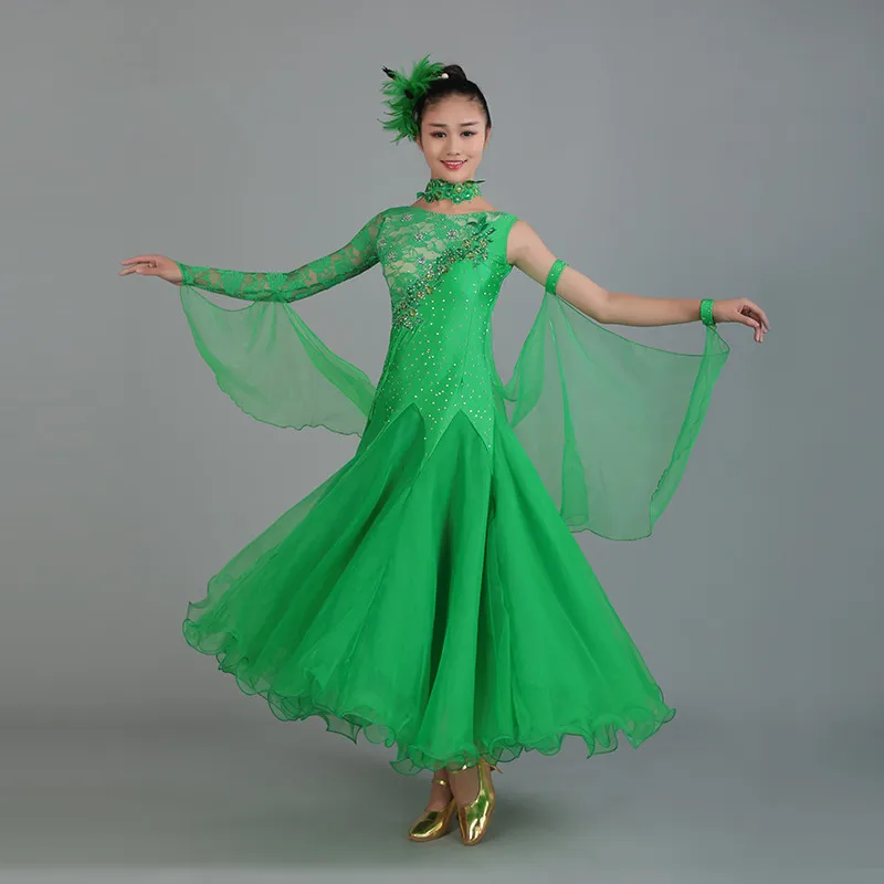 

New Ballroom dance costumes sexy senior stones ballroom dress for women ballroom dance dresses