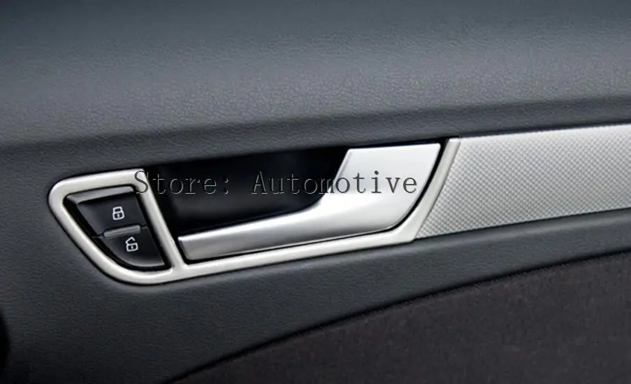 4pcs Chrome Styling Interior Door Handle Cover Trim Decorative For Audi A4L A5,Fashion Car Accessories