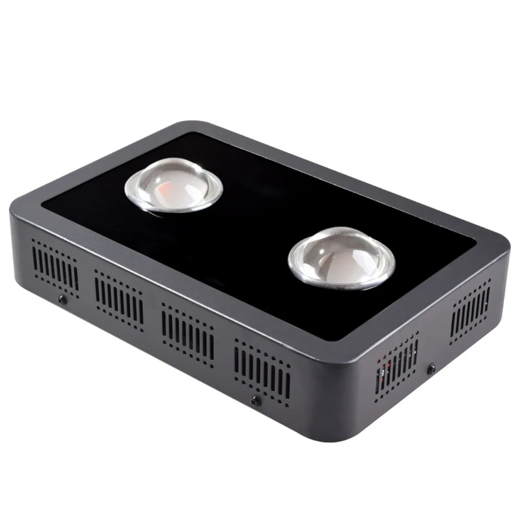 Imagem -03 - Mastergrow Preto 600w Cob Led Crescer Espectro Completo de Luz 410730nm com Lente Grande para Plantas Hidropônicas Internas Crescendo e Flor