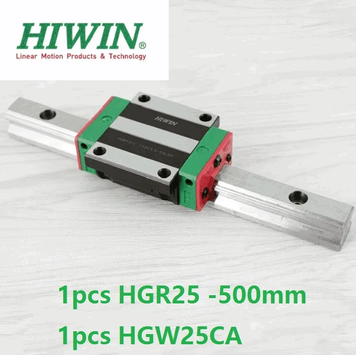 

1pcs 100% original Hiwin linear rail guide HGR25 -L 500mm + 1pcs HGW25CA HGW25CC flange block carriage for cnc