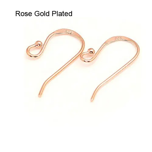 Wholesale 50 pairs/lot 925 Sterling Silver Ear Wire Hooks Earring Findings Clasp Accessories For DIY Jewelry Making SEA-EH001