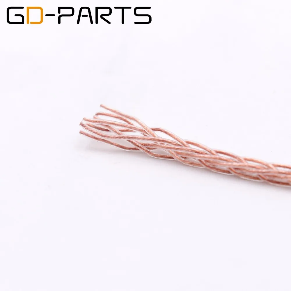 GD-PARTS Đầm PTFE OCC Đồng Dây Tai Nghe HIFI Âm Thanh Sân Khấu Tai Nghe Tai Nghe Tự Làm Cáp Nâng Cấp 8 Nhân 19 Strandsx0.12mm