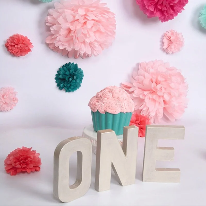 1PCS 4/6/8/10/12 Inch Tissue Paper Pom Poms DIY Creative Craft Paper Flower Balls For Birthday Wedding Home Decorations