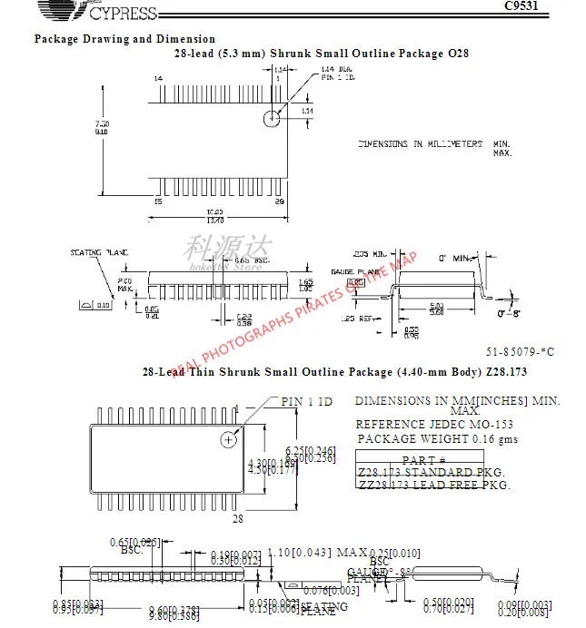 5 шт./лот CYI9531ZXC TSSOP28 CYI9531 в наличии