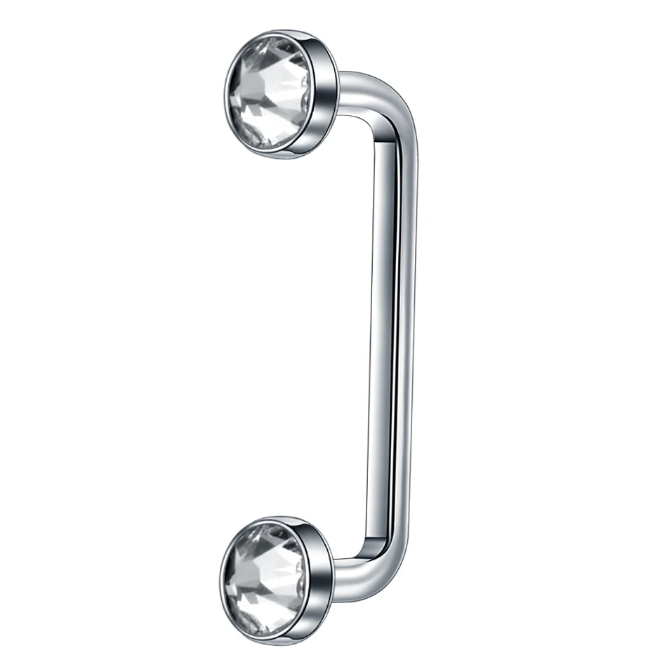 1PC G23 Titanium Internally Thread Crystal Surface Barbell Piercing 14G Micro Dermal Anchor Piercinng Body Jewelry