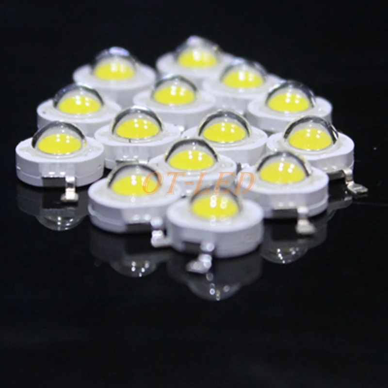 100pcs/LOT 3W Warm Natural Cool White 3500K 4500K 6500K 15000K LED Chip diodes lamp crystal bulb light lamp part