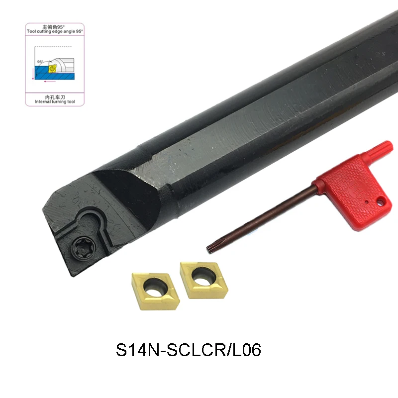 S14N-SCLCR06 الداخلية تحول أداة حامل قطع أدوات ل CCMT060204 البسيطة CNC مخرطة بالقطع مركز