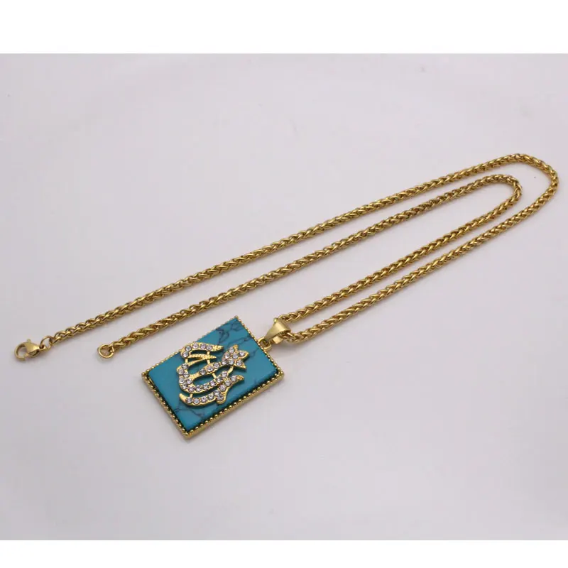 muslim Allah   pendant & necklace , charm crystal Islam Gift & Jewelry   Arab God  pendant