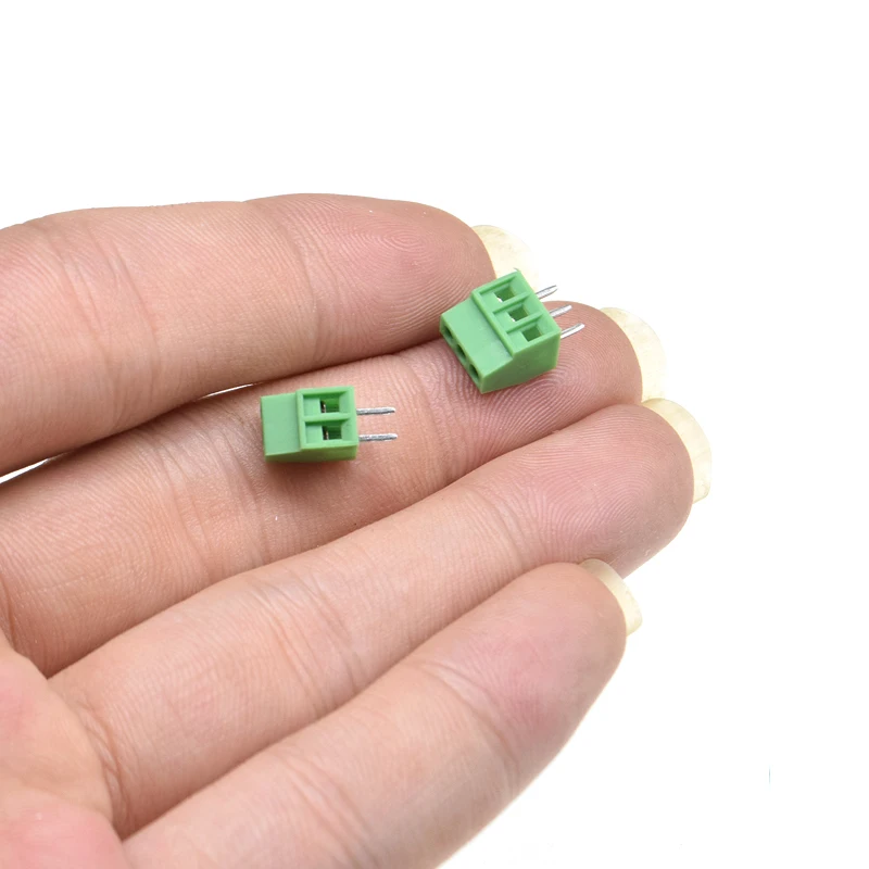 10PCS kf120-2.54-2P 3P 2.54MM pitch straight pin pcb screw terminal block connector 2PIN 3PIN green KF120 2.54 2/3/4/5/6/10 PIN