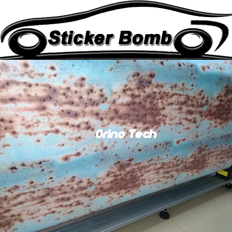 

Amazing Rusty Sticker Bomb Motorcycle Car Boat Wrapping Sticker Rusty Camouflage Vinyl Wrap Film With Air Release