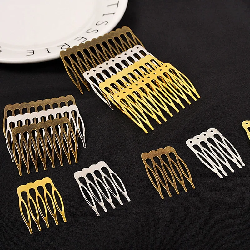 5pcs/lot 5teeth 10teeth Hair Combs Hair Accessories For Bride Hairpins Clips Headdress DIY Jewelry Makeing Wedding Hair Jewelry