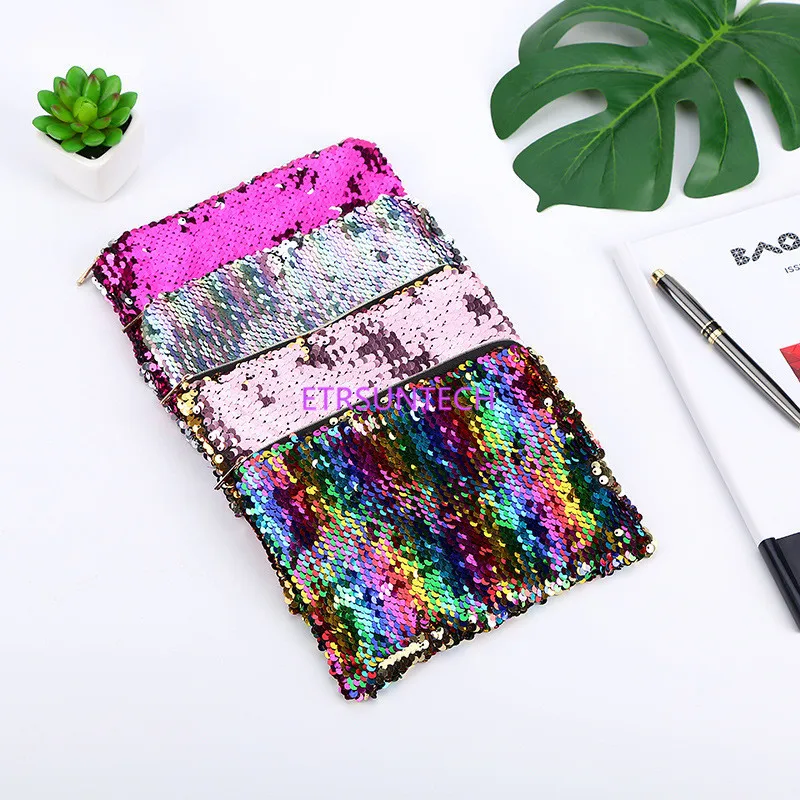 60Pcs/Lot Women Reversible Sequins Mermaid Glitter Make Up Pouch Fashion Handbag Popular Lady Cosmetic Bag Evening Clutch Bag