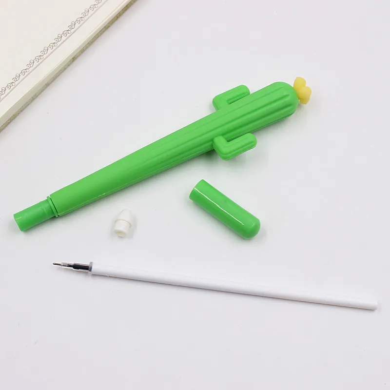 Jonvon Satone 20 Pcs Cute Creative Cactus Gel Pens Stationery Gift Gel Pen Wholesale Black Ink Office School Supplies Tools Gift