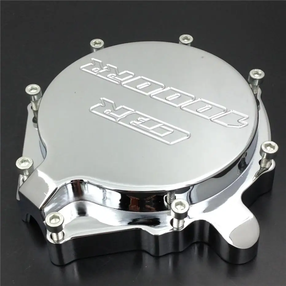 Engine Stator cover Left side For 04-07 Honda Fireblade CBR1000RR 2004 2005 2006 2007 Motorcycle Bike Black / Chrome