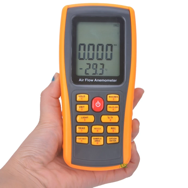 Digital LCD Anemometer Tachometer With USB Wind Speed Measurement GM8902 Air Flow Tester Air Temperature Meter