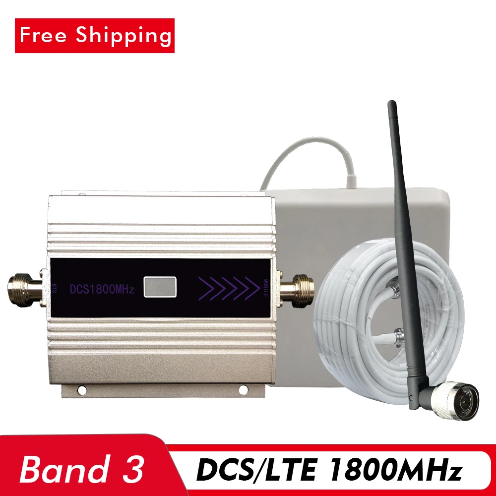 60 дБ ЖК-дисплей 2G 4G Усилитель сигнала DCS LTE 1800 МГц (LTE Band 3) Повторитель мобильного сигнала Сетевой 4G Усилитель сигнала сотового телефона