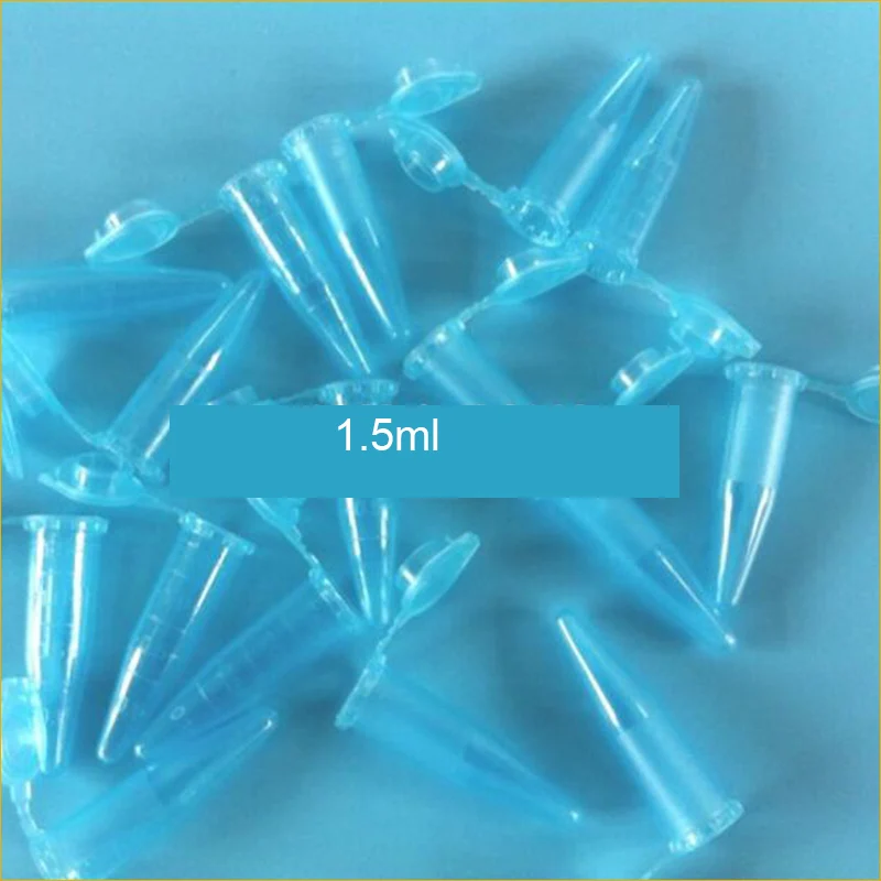 100PCS 1.5ml Centrifuge Tube With Lid Mixed Color Plastic Pipe Sampling Jack Sharp Bottom Containers Laboratory Supplies