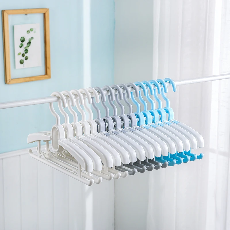 

15 pcs/lot 39cm Thicken Clothes Hangers for Kids Size-adjustable PP Hangers Non-slip Baby Clothing Hanging