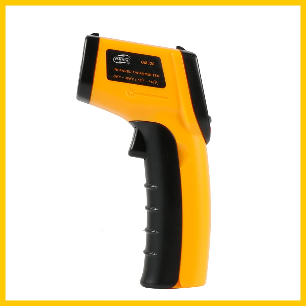 Digital Infrared Thermometer Non Contact Pyrometer IR Laser Point Gun with Backlight -50~400degree GM320 -BENETECH