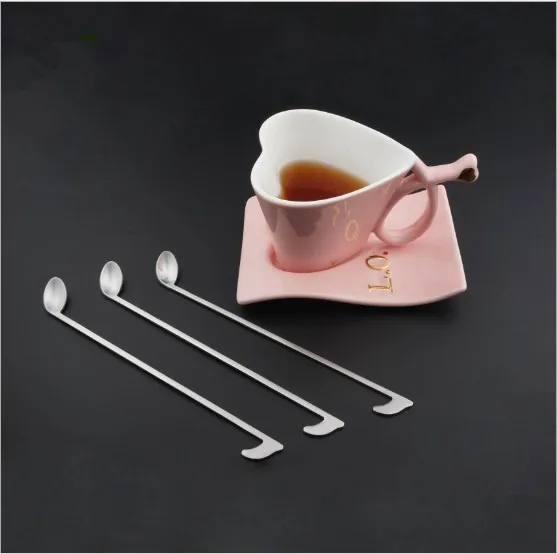 

1PC Musical Note Stainless Steel Coffee Spoon Metal Ladle Dessert Honey Spoons Long Handle Tea Spoon for Mug Cup Kitchen OK 0583