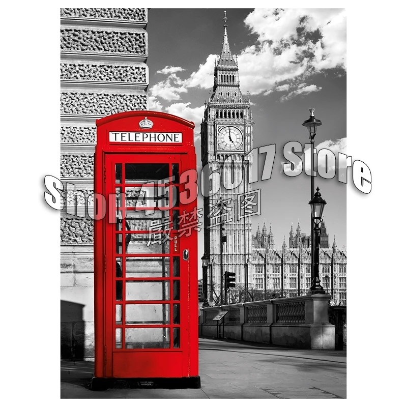 

DIY 5D Diamond Mosaic Black & White Great Britain Handmade Diamond Painting Cross Stitch Diamond Embroidery Patterns Rhinestones