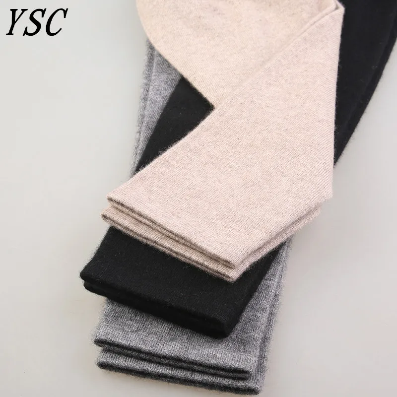 YUNSHUCLOSET phong cách Mới Momen Len Cashmere Ấm Quần Dệt Kim Dài Johns Spandex Xà Cạp Chất Lượng Cao Miễn Phí Vận Chuyển