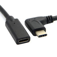 20cm Right Angled 90 Degree USB 3.1 Type-C USB-C Male to Female Extension Data Cable for Macbook & Tablet